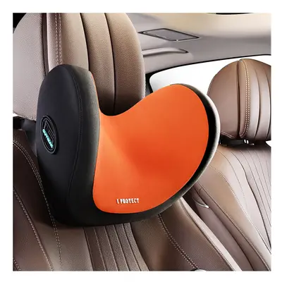 (orange neck 1) Car Neck Headrest Pillow Rest Head Lumbar Support Cushion Auto Memory