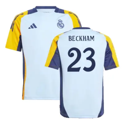 (XXL) Real Madrid Training Shirt (Glow Blue) - Kids (Beckham 23)