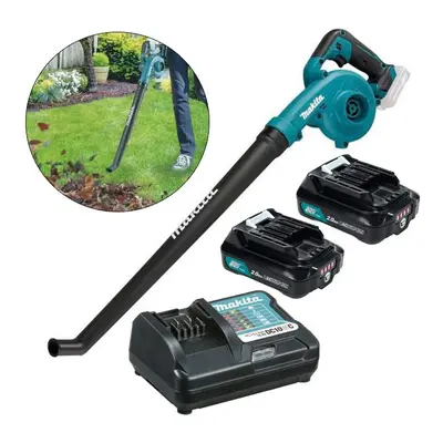 Makita UB101 12v CXT Cordless Garden Leaf Blower Long Fish Nozzle 2x 2Ah Battery