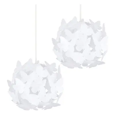 Pair of White Ceiling Pendant Shade