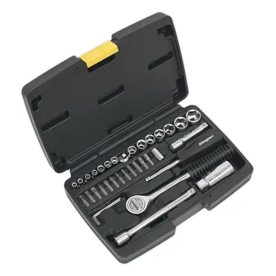 37pc PREMIUM Socket & Ratchet Handle Extension Set - 1/4" & 3/8" Square Drive