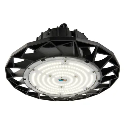 High Bay Emergency Pendant Light 100W Daylight White LED - Matt Black