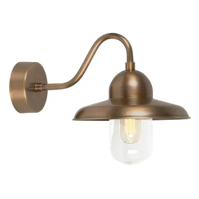 Outdoor IP44 Wall Light Aged Brass LED E27 100W d02465