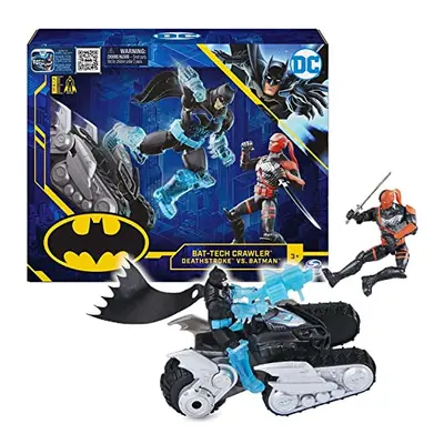 Batman Bat-Tech Crawler Vehicle, Amazon Exclusive Batman and Deathstroke 4-inch Action Figures a