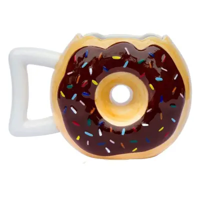 Ceramic Donut Mug - Best Cup For Coffee, Tea, Hot Chocolate And More Funny Coffee Mug Gift - Bro