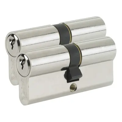 B-ED4545KA-SNP - Euro Cylinder Lock - Keyed Alike - 45/45 (100mm) / 45:10:45 - Nickel Finish - S