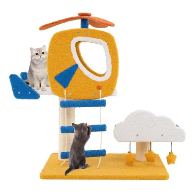 Aviation-themed Cat Tree for Indoor Cats Small Cat Tower