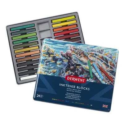 Derwent Inktense Blocks Tin Set of 8mm Block Soft Texture Wa