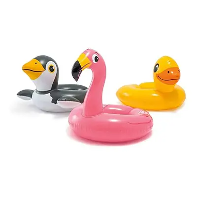 Intex, 3 Pack 59220EP - Animal Head Split Ring Pool Floats Bundle Includes Frog, Duck, Penguin, 