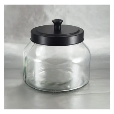 Grant Howard Storage Jar Black Matte Metal Top oz