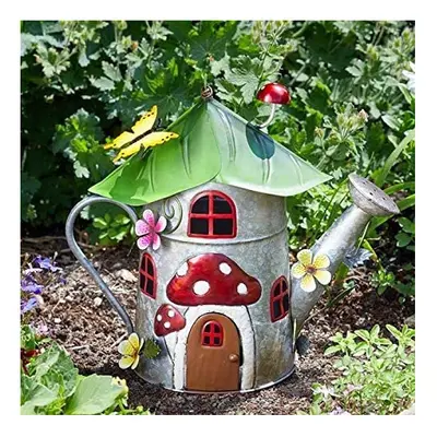 Watering Can Garden Ornament Fairy House Outdoor Decor Novelty