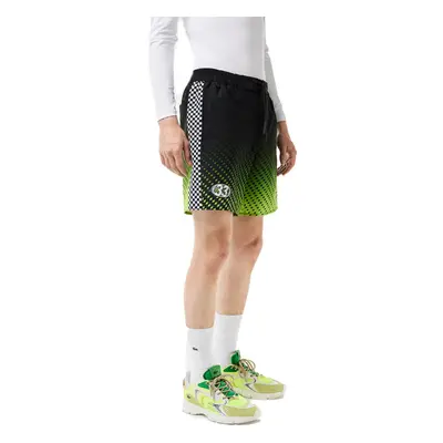 (Black and Green, M) Lacoste Mens Shorts MH5643 Summer Swimwear