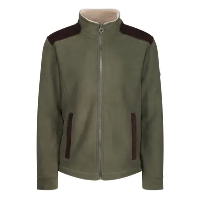 (L, Dark Khaki) Regatta Mens Faversham Full Zip Fleece Jacket