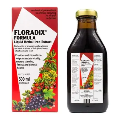 Floradix Liquid Iron & Vitamin Formula 500ml - Pack of