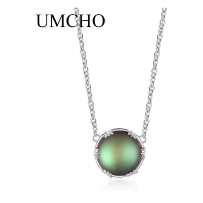 (as the picture) Umcho Aurora Borealis Necklace Pendant Elegant Jewelry For Women Birthdays Roma