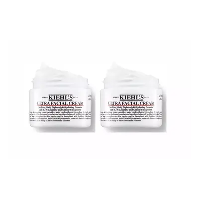 KIEHL'S Ultra Facial Cream Hour Daily Hydrating 1.7 oz /50 ml NEW TWO PACK