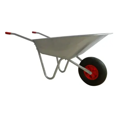 65L Wheelbarrow Home Garden Heavy Duty Galvanised Metal Cart with Pneumatic Tyre