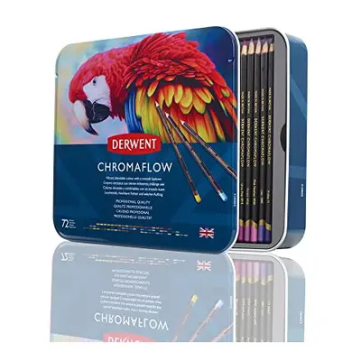 Chromaflow Pencils, Set of in Tin, 3.5mm Round, Premium Core Strength, Blendable with Smooth Tex