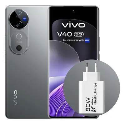 Vivo V40 V2348 (Global) (512GB+12GB, Stellar Silver (Titanium Grey))