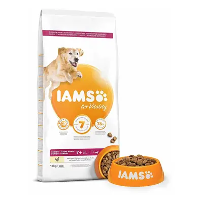 Iams Vitality Senior Large Dog Food With Fresh Chicken 12kg