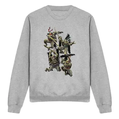 (S, Sport Heather) Teenage Mutant Ninja Turtles Unisex Adult Shinobi Sweatshirt