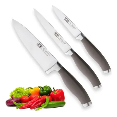 Taylors Eye Witness Syracuse Kitchen Knife 3pce Set-Grey