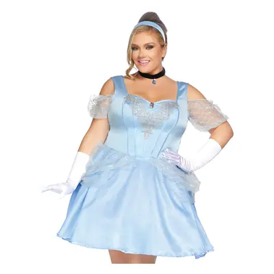 (XL/2XL (48-52)) Blue princess costume plus size for women