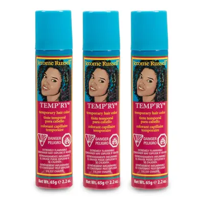 Jerome Russell Temp'ry Spray-on Blue-Black Hair Color 2.2oz x pack