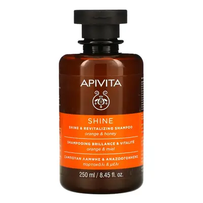 Apivita, Shine & Revitalizing Shampoo, Orange & Honey, 8.45 fl oz (250 ml)