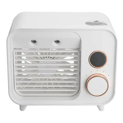 (White) Portable Mini Desktop Air Cooler Spray Cooling Fan Humidifier (D-583-A)