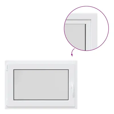 vidaXL Basement Window RISOR 90x60 cm Tilt&Turn DIN Left White egress window