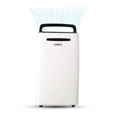 Tower T674004 20L Compressor Dehumidifier, Modes, Adjustable Thermostat, 5.5L Water Tank, Hour T