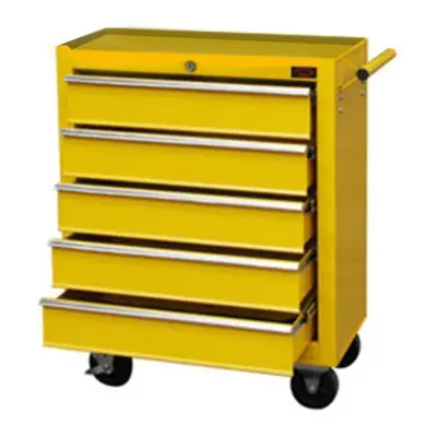 (Yellow) Large Drawer Rollcab Garage Professional Tool Chest Box With US Ball Bearing Slides Dra