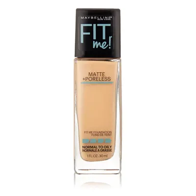 Maybelline New York Fit Me! Matte + Poreless Foundation Nude Beige [125] oz (Pack of 3)