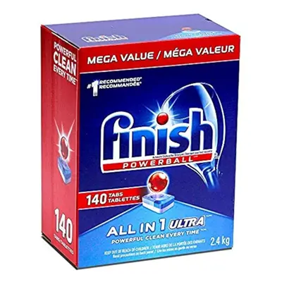 Finish Powerball Automatic Dishwasher Detergent All in Ultra Powerful Clean 2.4 KG - Tabs