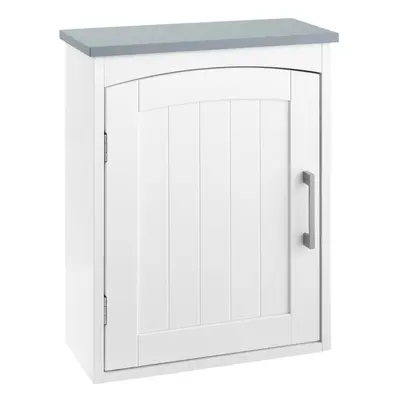 kleankin Wall Mounted Bathroom Cabinet with Adjustable Shelf, Light Grey