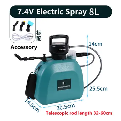 (8 7.4V) Electric Sprayer Garden Automatic Atomization USB Rechargeable Plant Sprayer Bottle Spr