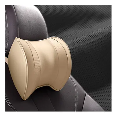 (1pcs beige neck) Car Headrest Pillow Car Lumbar Support Pillow Breathable Memory Foam Neck