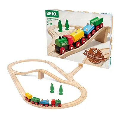 Classic Wooden Railway Train Set for Kids Age Years Up - 65th Anniversary Edition