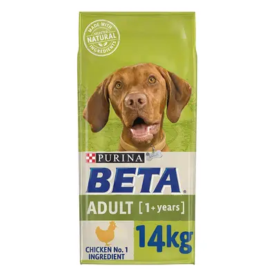 BETA Adult Dry Dog Food Chicken 14kg, transparent