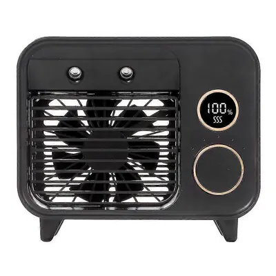 (black) Portable Mini Desktop Air Cooler Spray Cooling Fan Humidifier (D-583-A)