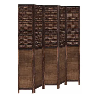 (40 x cm/ piece) vidaXL Room Divider Panels Privacy Screen Dark Brown Solid Wood Paulownia