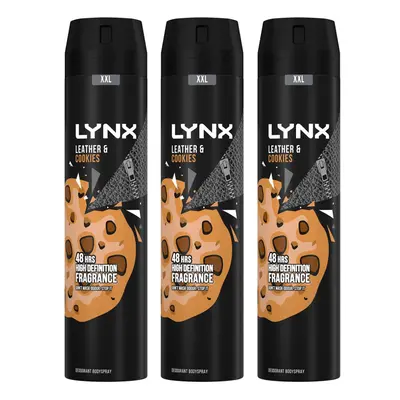 XXL Bodyspray Leather & Cookies 48H Odour Protection Deodorant, 250ml Pack of