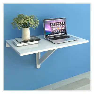 vidaXL Folding Wall Table White Office Bedroom Computer Writing Desk Furniture