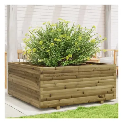 vidaXL Garden Planter 110x110x49.5 cm Impregnated Wood Pine