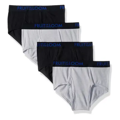 Fruit of the Loom Men's 4pk Breathable Cotton Micro-mesh Briefs black