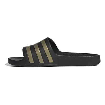 adidas unisex adult Adilette Aqua Slide Sandal Core BlackGold MetallicCore Black Women Men US