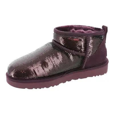 UGG Women's Classic Ultra Mini Mirror Ball Boot Wild Grape