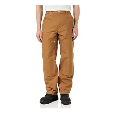 carhartt Mens Firm Duck Double-Front Work Dungaree Pant - 33W x 32L