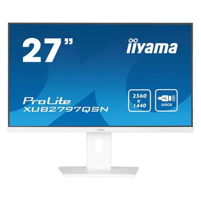 iiyama ProLite XUB2797QSN-W1 computer monitor 68.6 cm (27") x pixels Wide Quad HD LED White